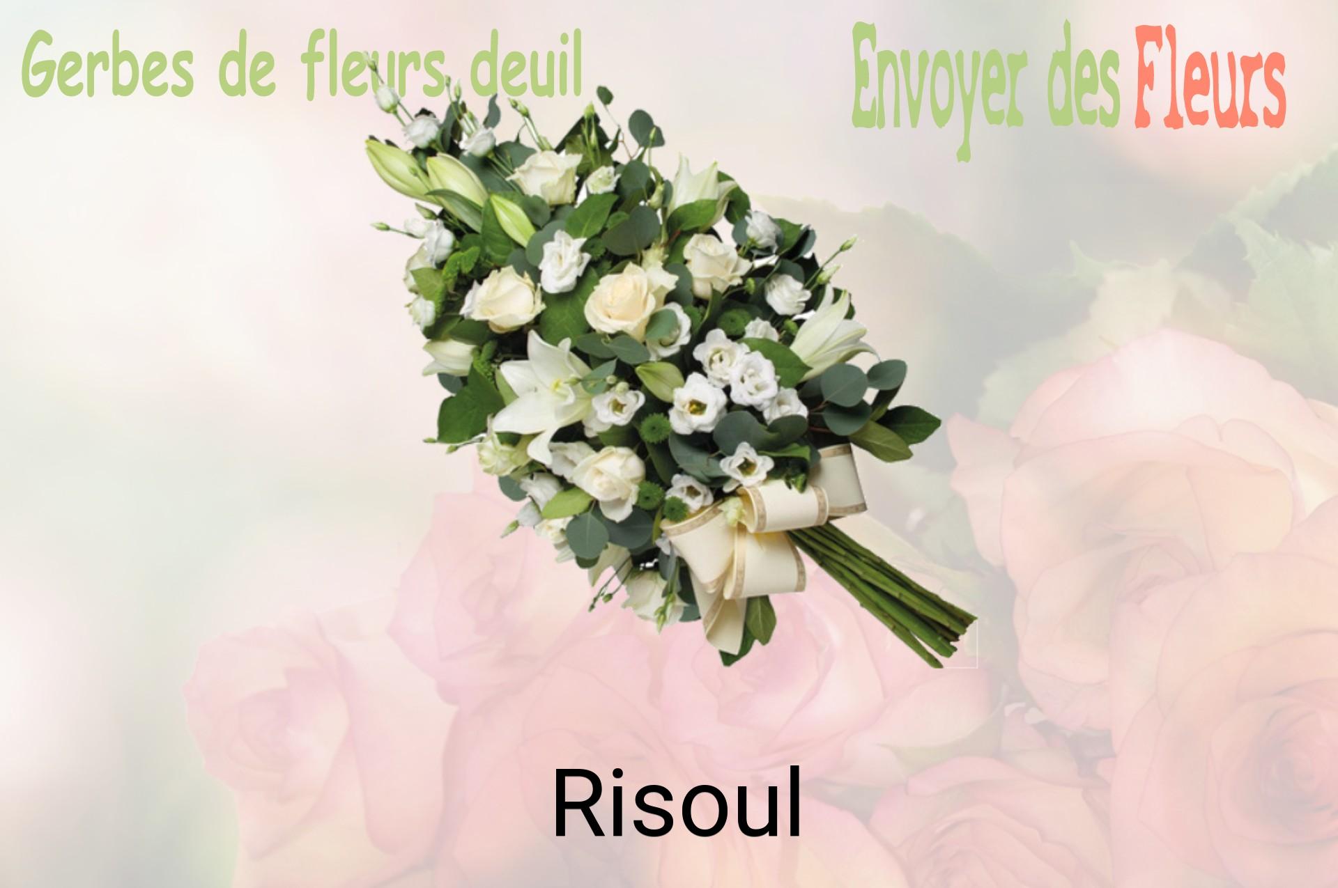 Gerbe de fleurs de deuil livrée à Risoul